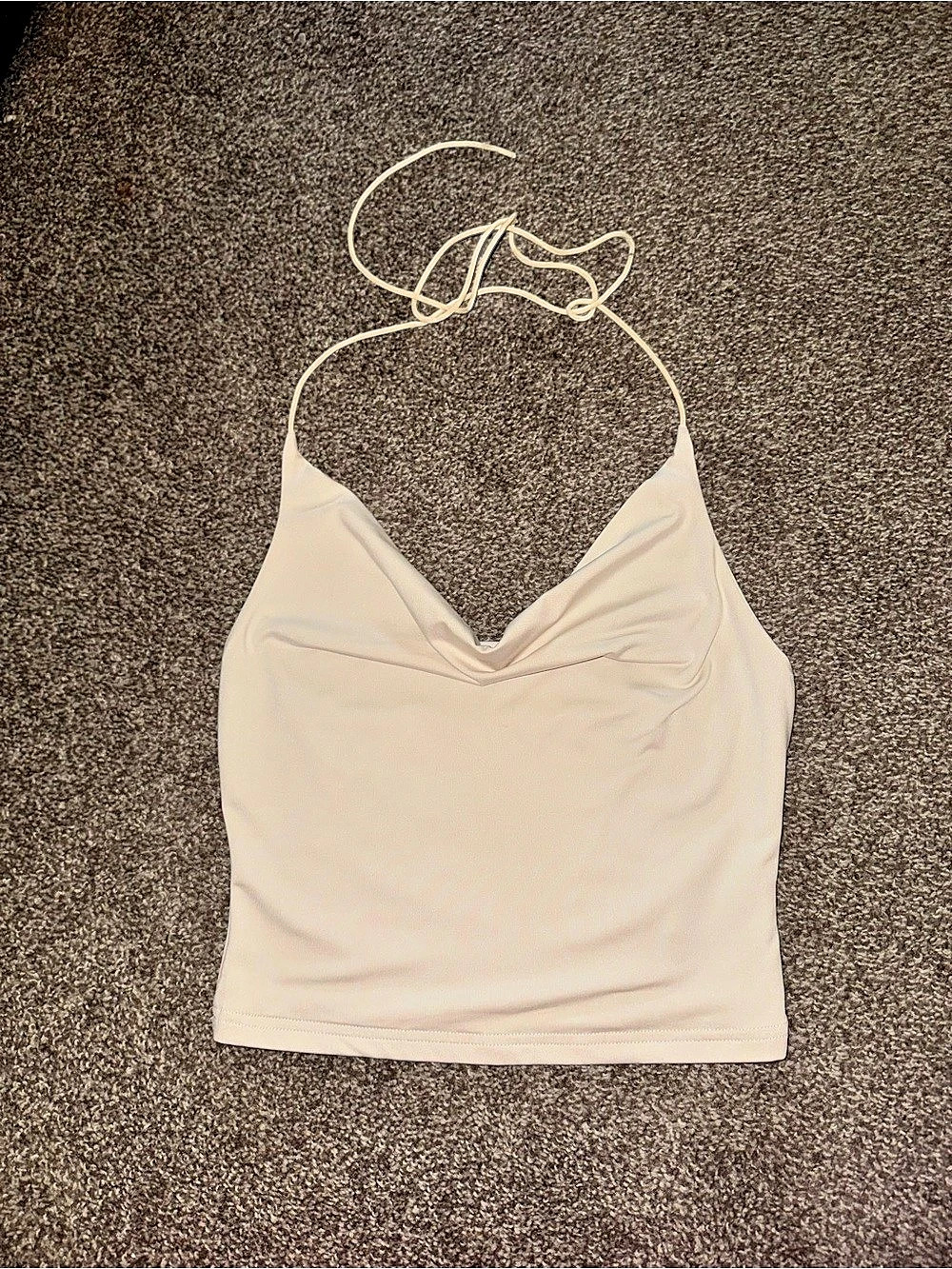 Cream Cowl Neck Cami